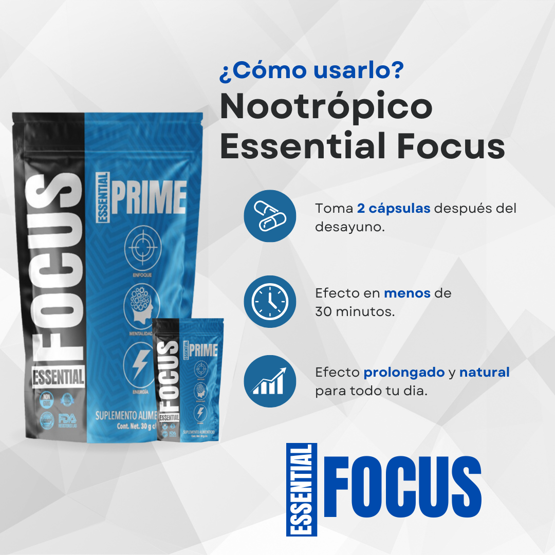 Nootrópico Essential Focus - 60 Cápsulas
